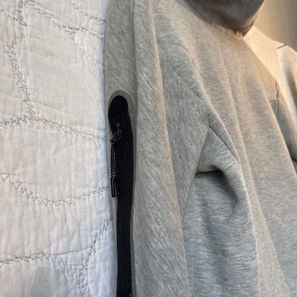 Nike Jacket Mens Small Gray Hooded Full Zip Arm Sleeve Pocket Comfortable - Picture 10 of 10